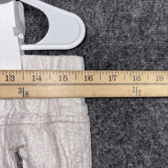 Athleta Pants Womens Size 6 Beige Cabo Linen Jogger Cheetah Print Casual - Picture 5 of 10
